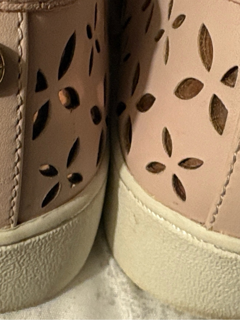 Michael Kors Blush Pink Perforated Slip-On Sneakers - Picture 5 of 13